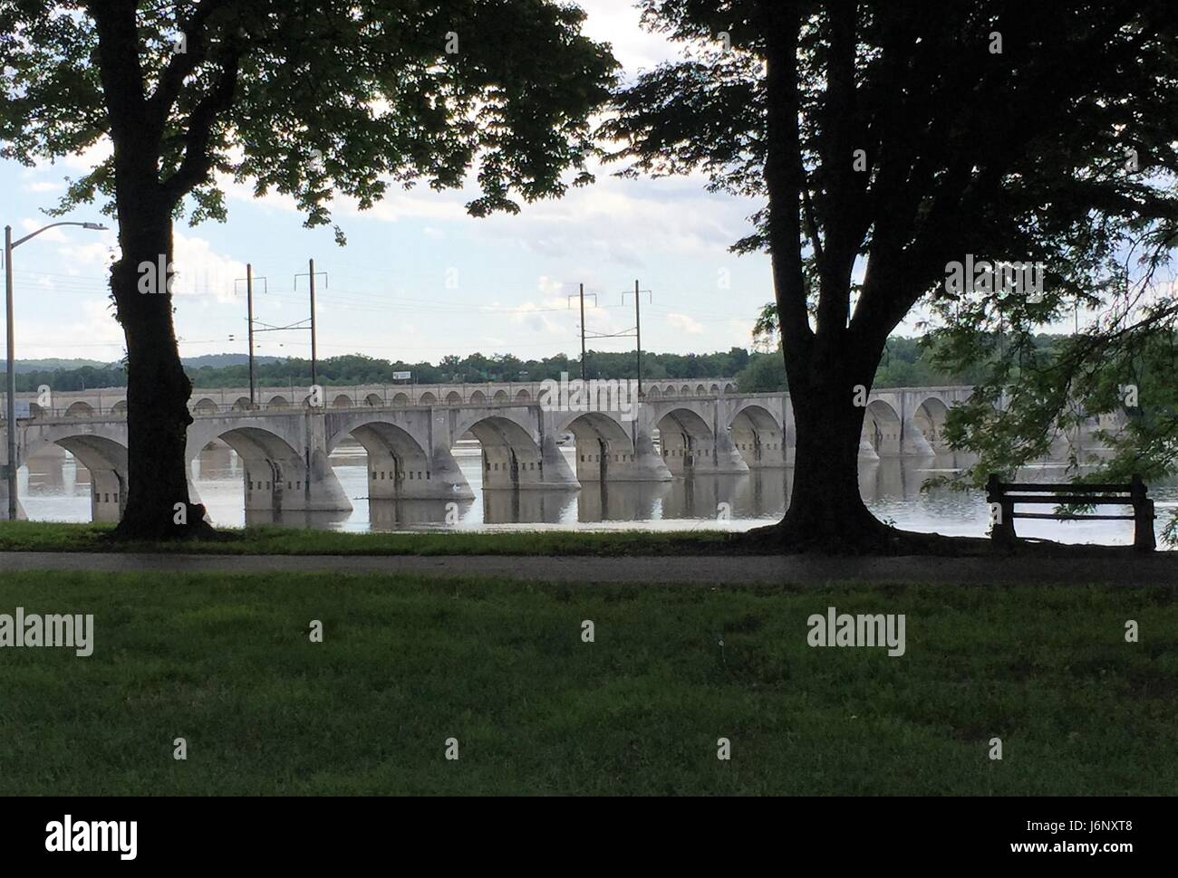 Un ponte sopra il fiume Susquehanna Foto Stock