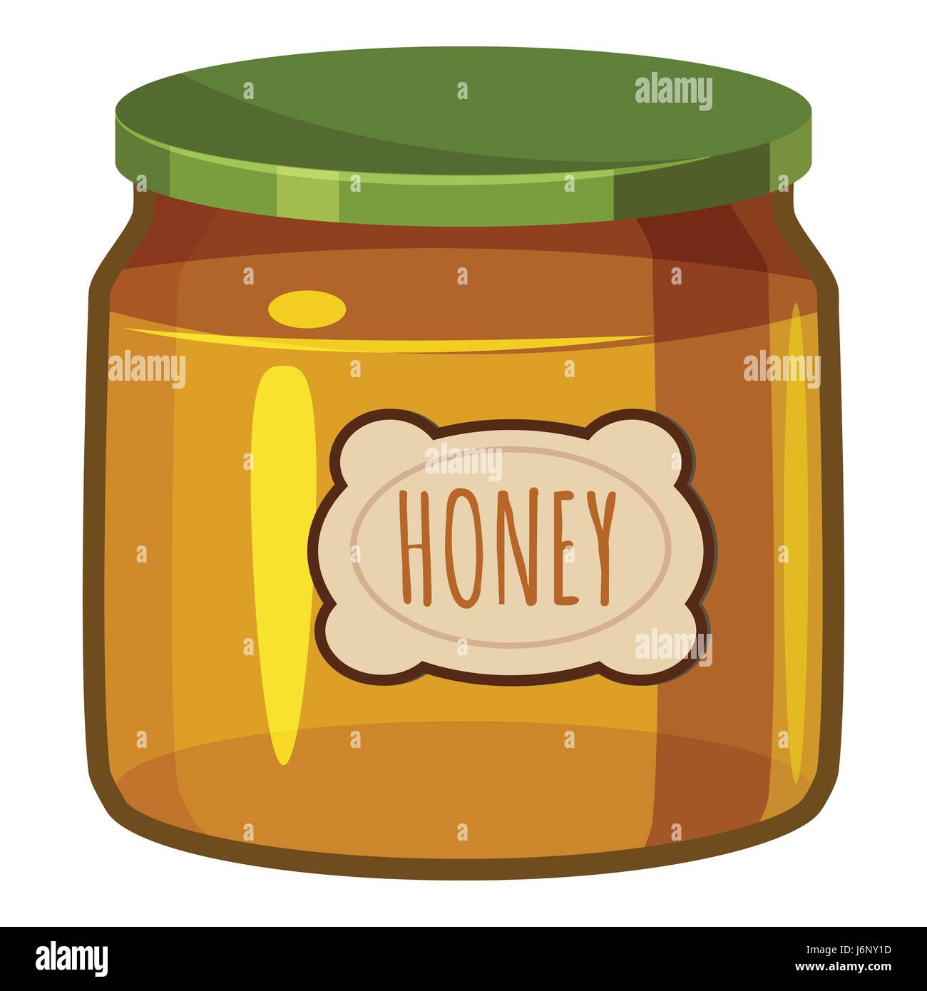 Un vasetto di miele icona, stile cartoon Immagine e Vettoriale - Alamy