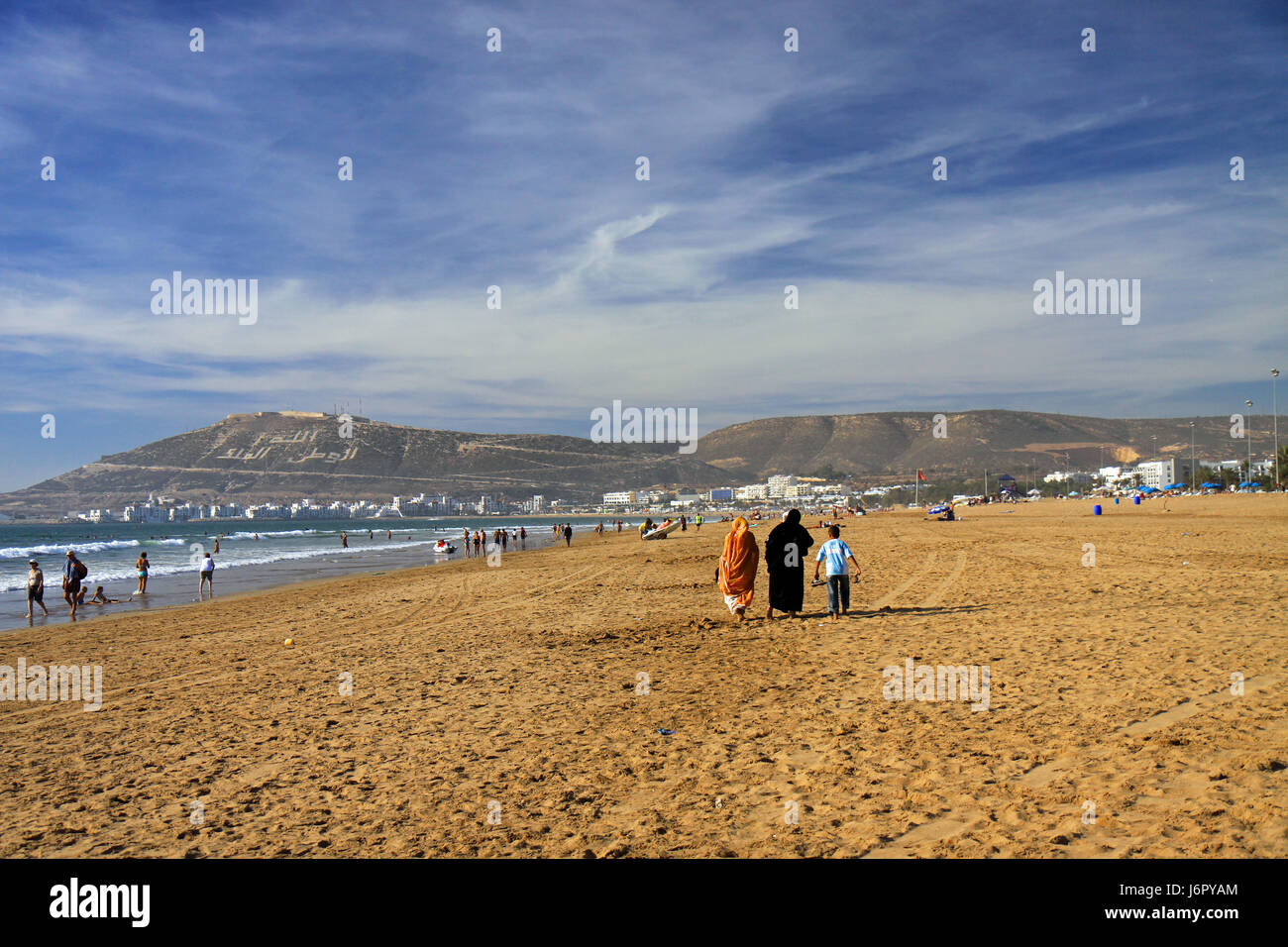 Sulla spiaggia di Agadir Foto Stock