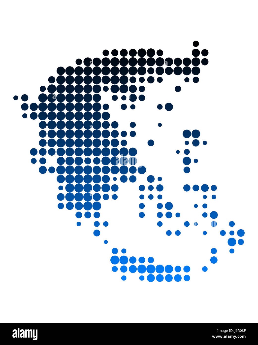 Mappa di Grecia Foto Stock