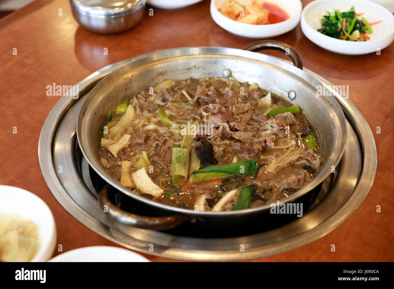 Bulgogi jeongol Corea è stufato tradizionale con carne di manzo Foto Stock
