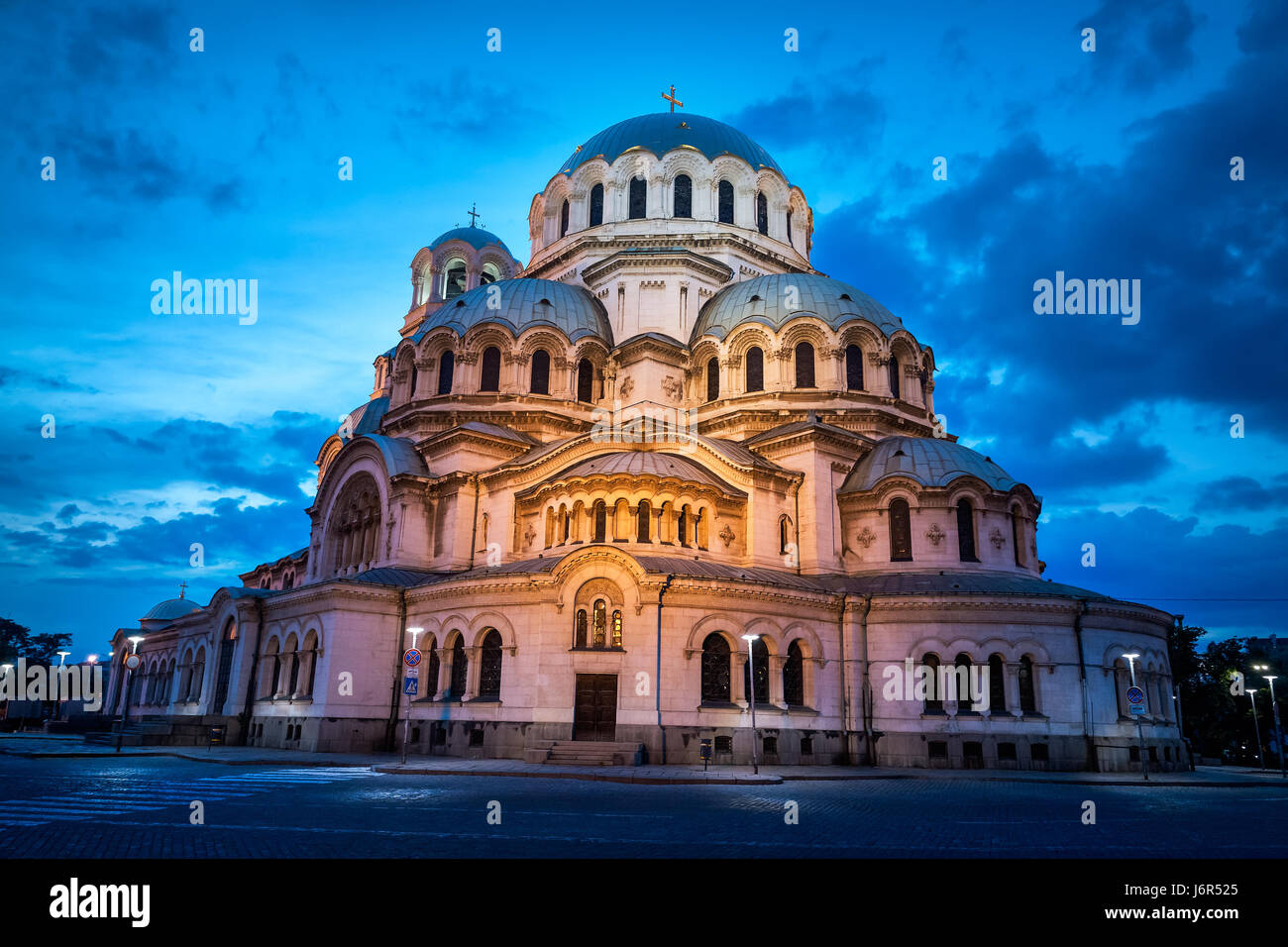 San Cattedrale ortodossa Alexander Nevsky, Sofia, Bulgaria Foto Stock