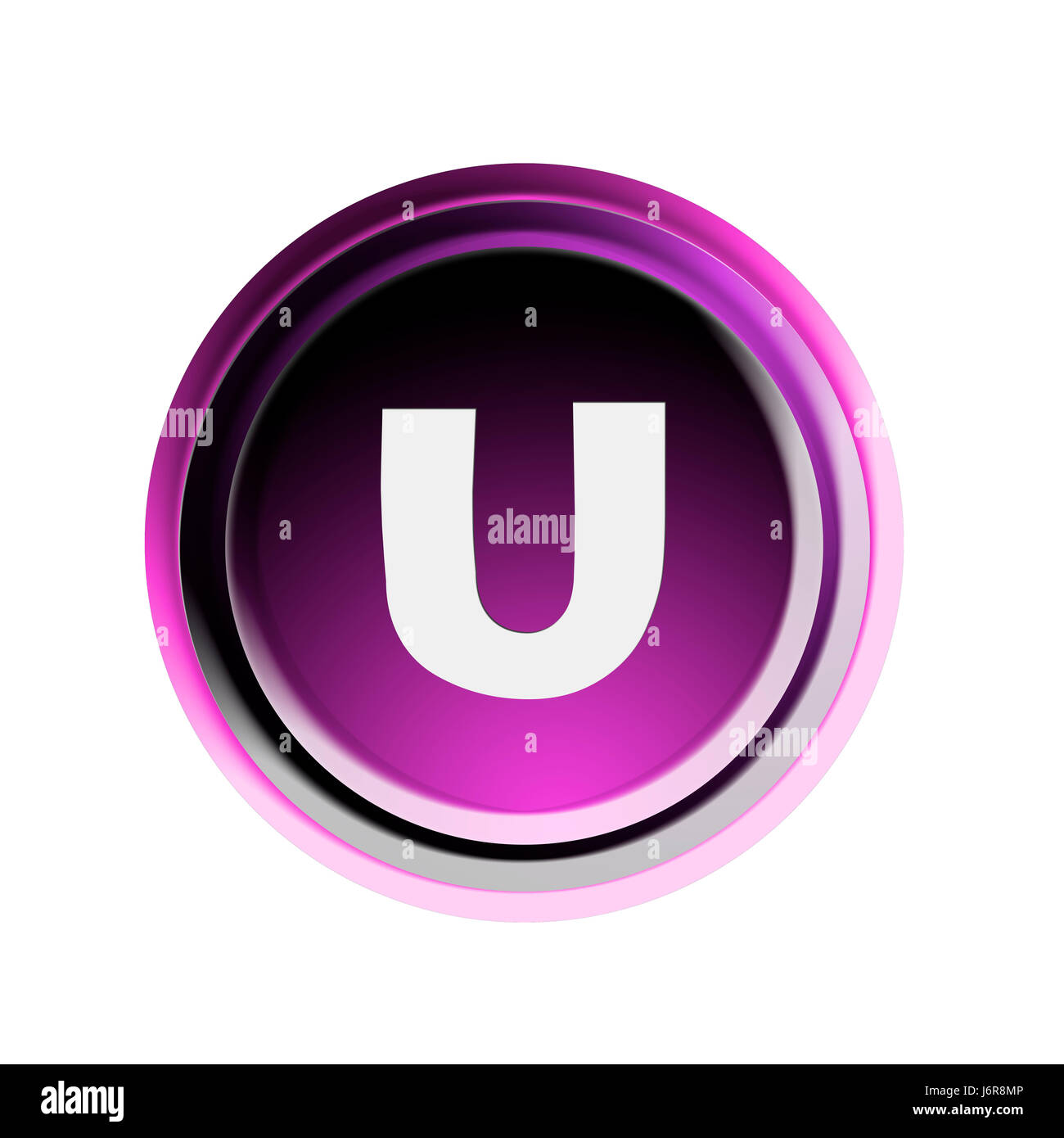Il pulsante con la lettera u Foto Stock