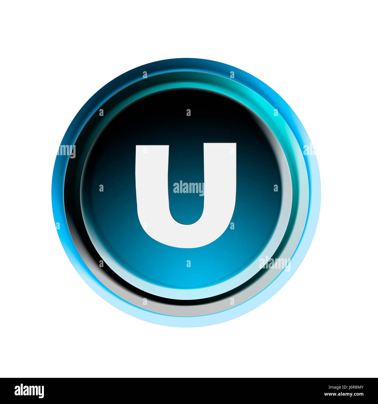 Il pulsante con la lettera u Foto Stock