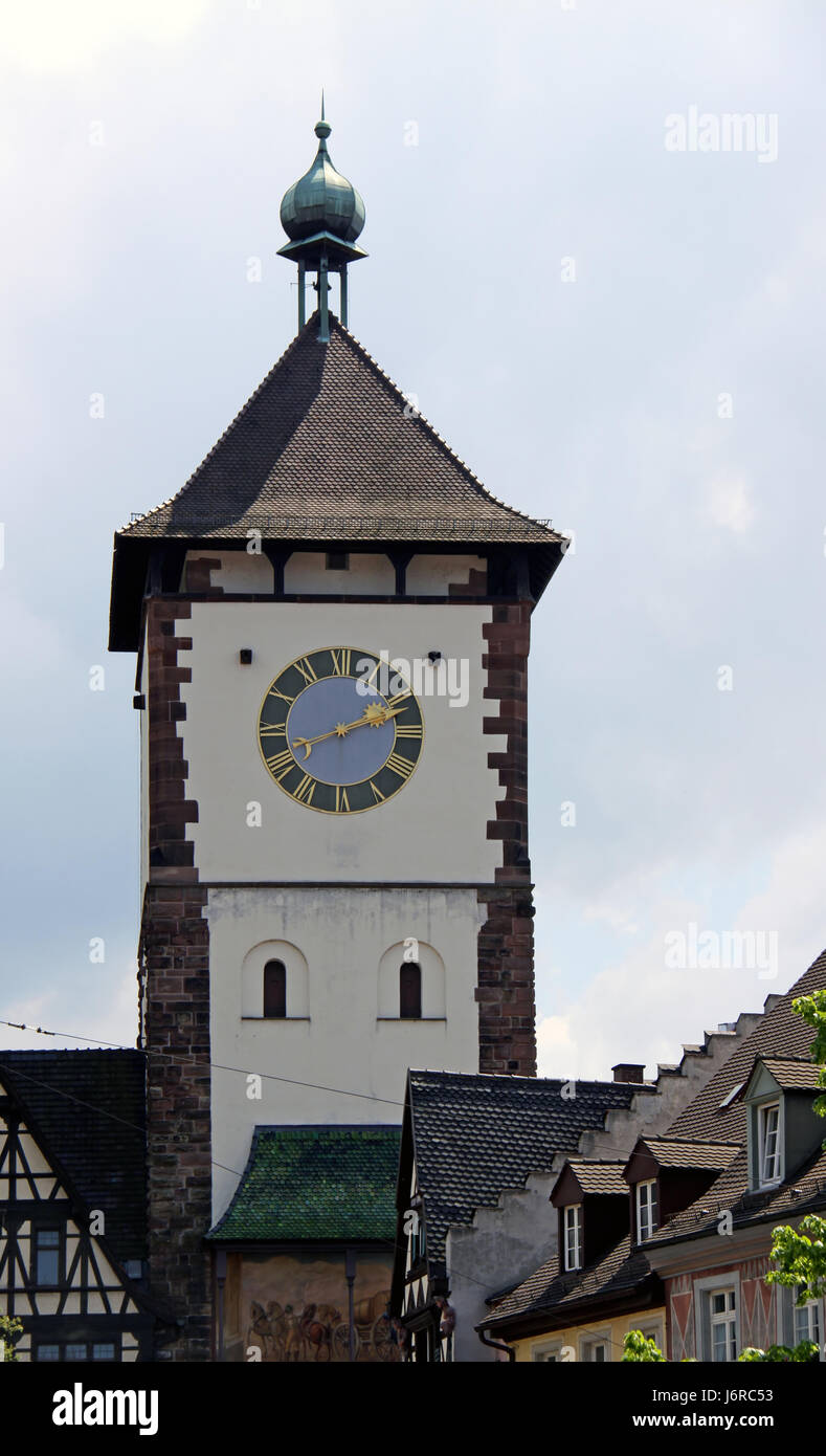 Emblema della Bastiglia torre di Friburgo Turismo sightseeing emblema medievale bastille Foto Stock