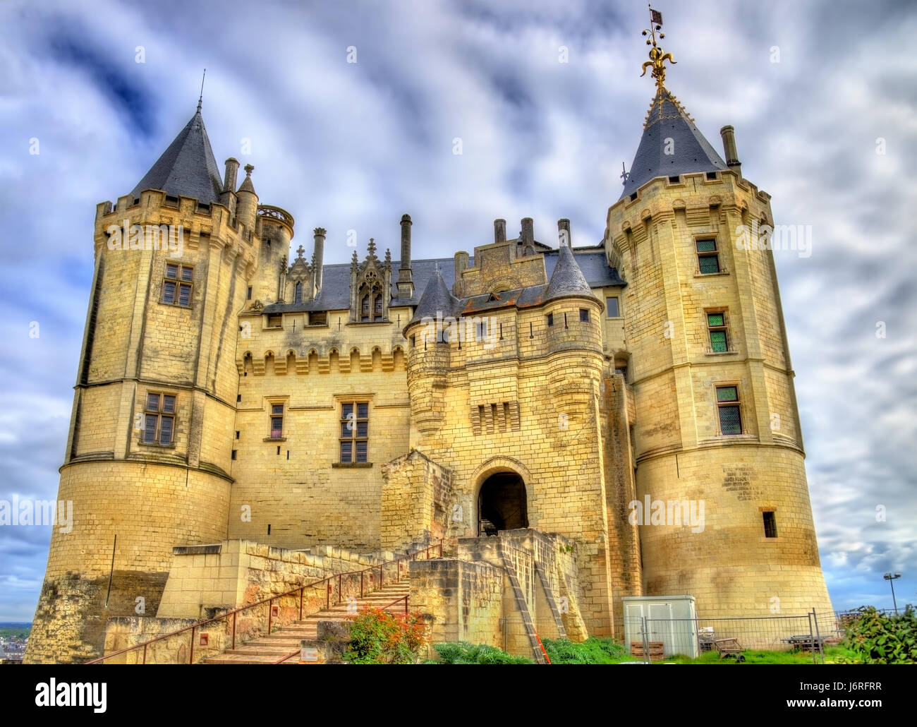 Chateau de Saumur nella Valle della Loira, Francia Foto Stock