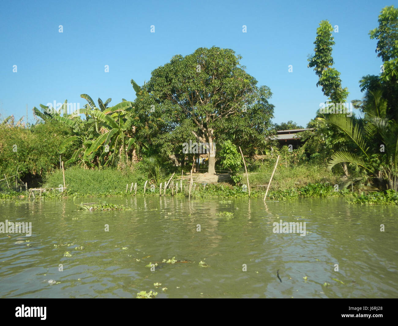Un riferimento storico alle rive del fiume vicino a Santa Lucia a Bulusan, Bulacan, con un collegamento con Frances Calumpit, datato 1617. Foto Stock