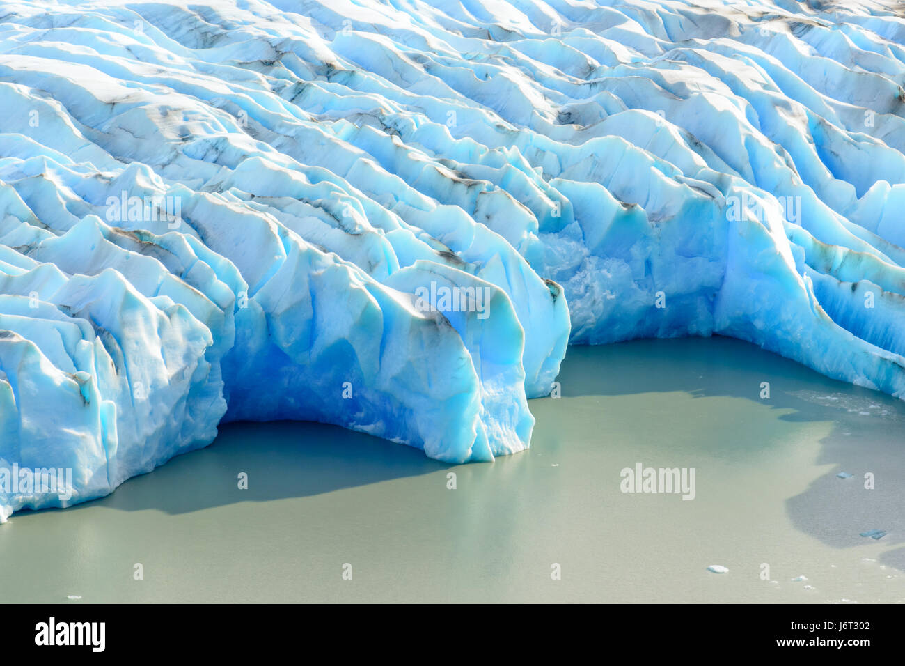 Ghiacciaio grey,Patagonia Cile - un ghiacciaio in Patagonia meridionale del campo di ghiaccio, la Cordigliera del Paine Foto Stock