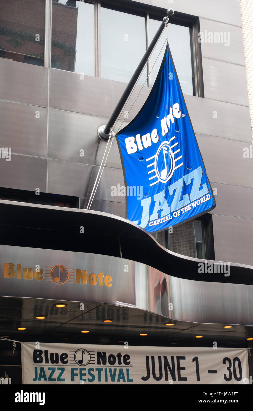 Il Blue Note Jazz Club ad ovest sulla terza strada nel Greenwich Village di New York City Foto Stock