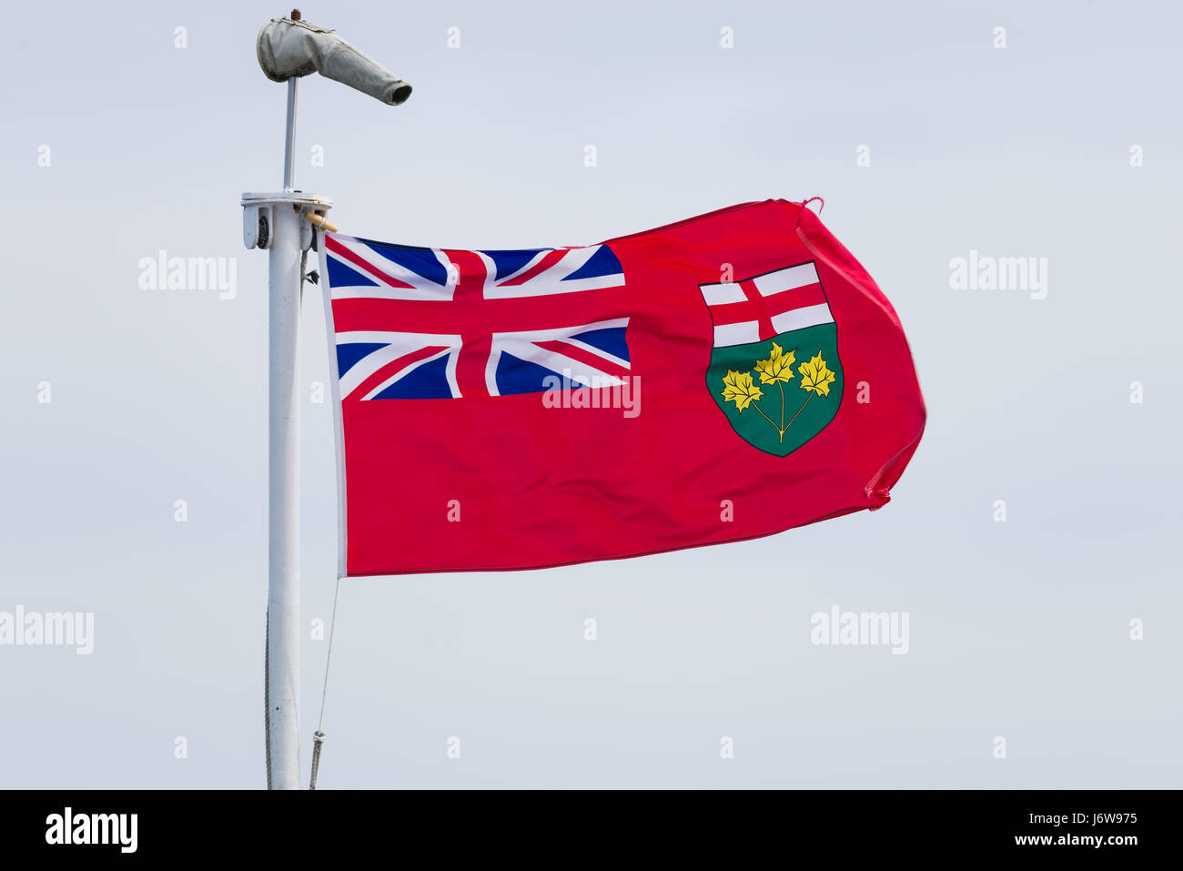 Bandiera dell'Ontario battenti nel vento, Canada Foto Stock