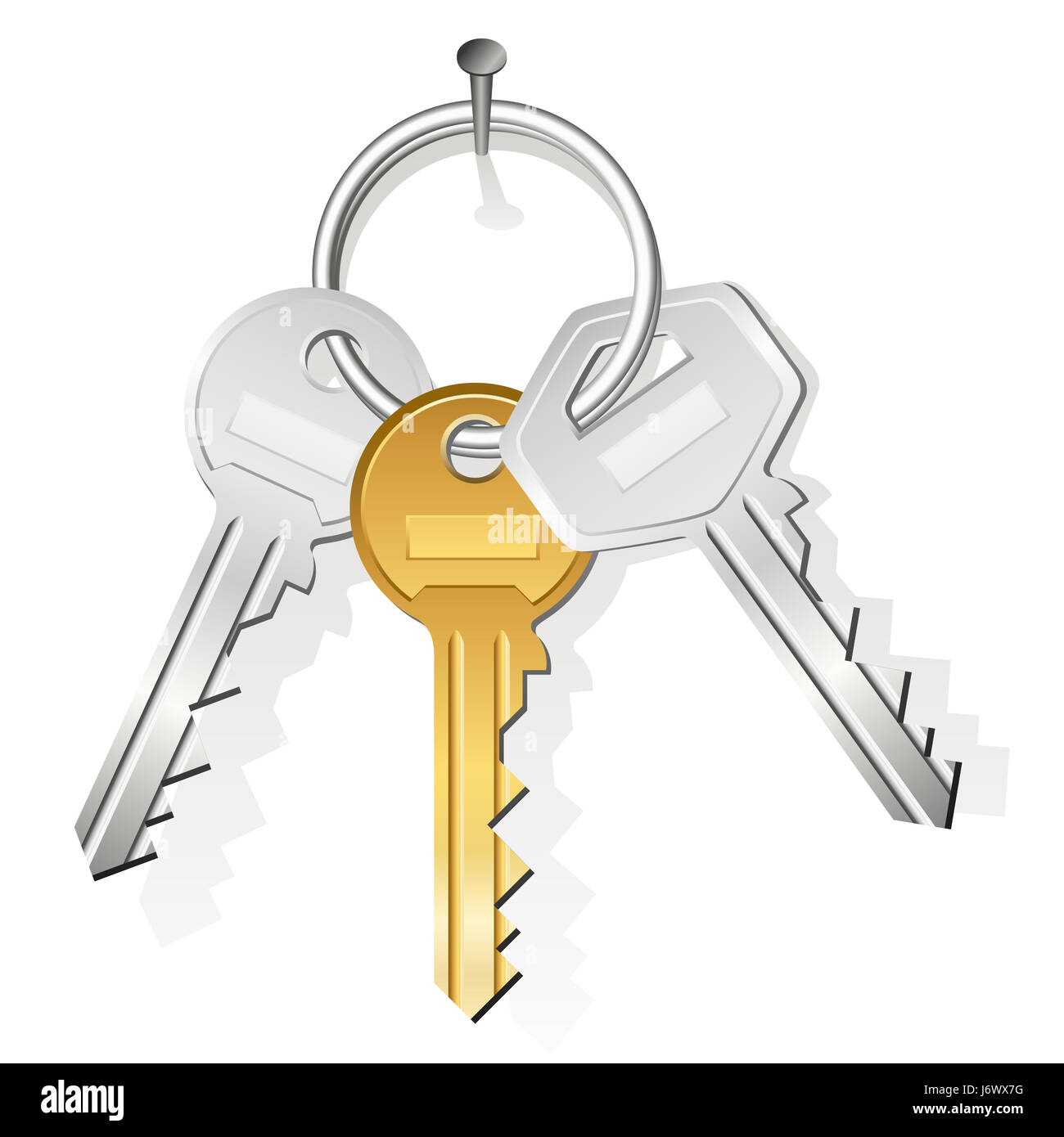 Bloccare costruzione di casa propria chiave di sicurezza proprietario pulsanti sicurezza chiavi di casa porta oggetto Foto Stock