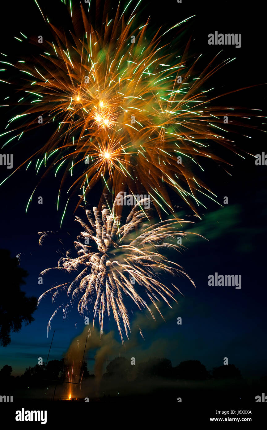 Fuochi d'artificio di Kieler Woche Foto Stock