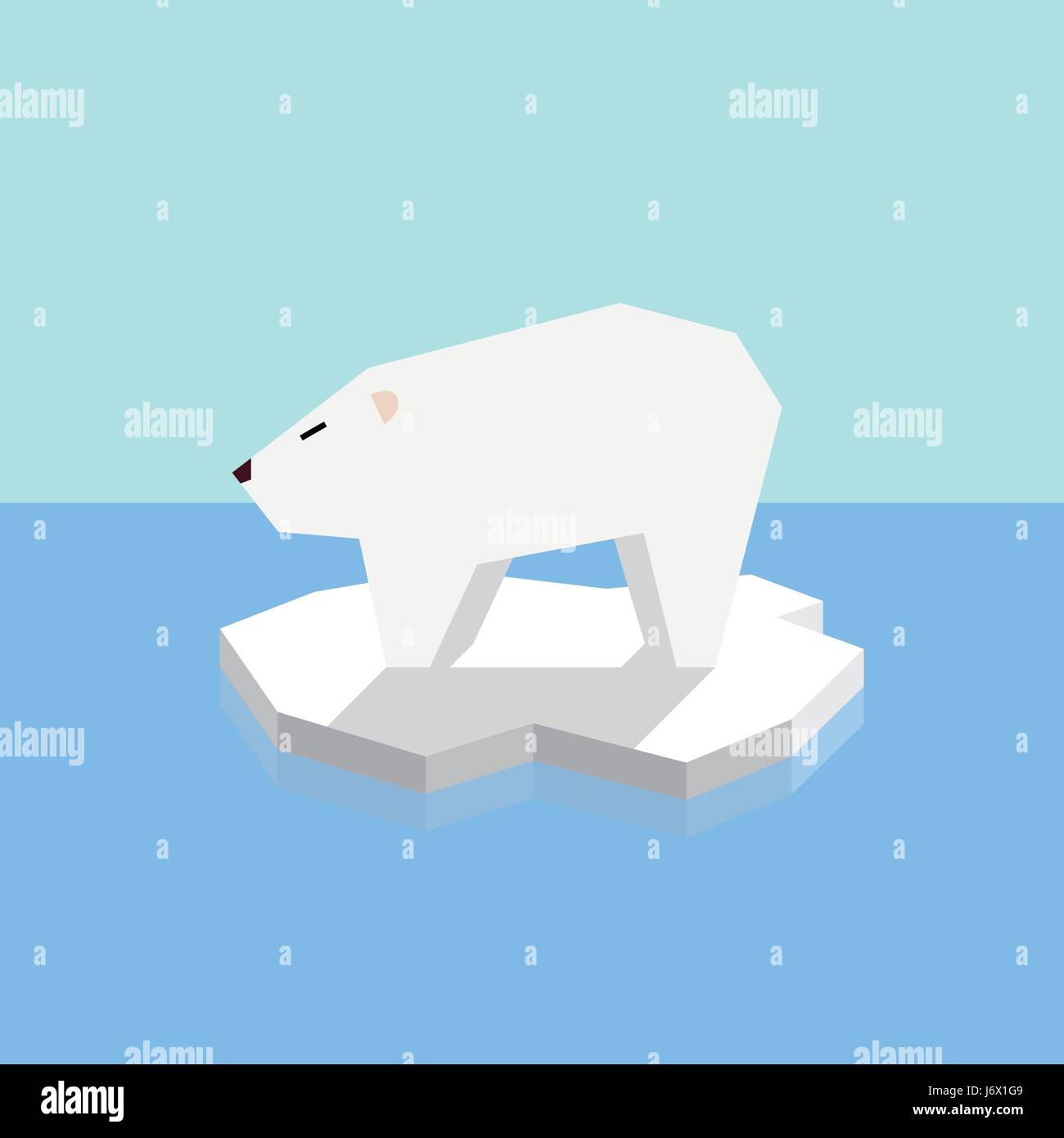 Orso polare su un glaçon. illustrazione vettoriale Illustrazione Vettoriale