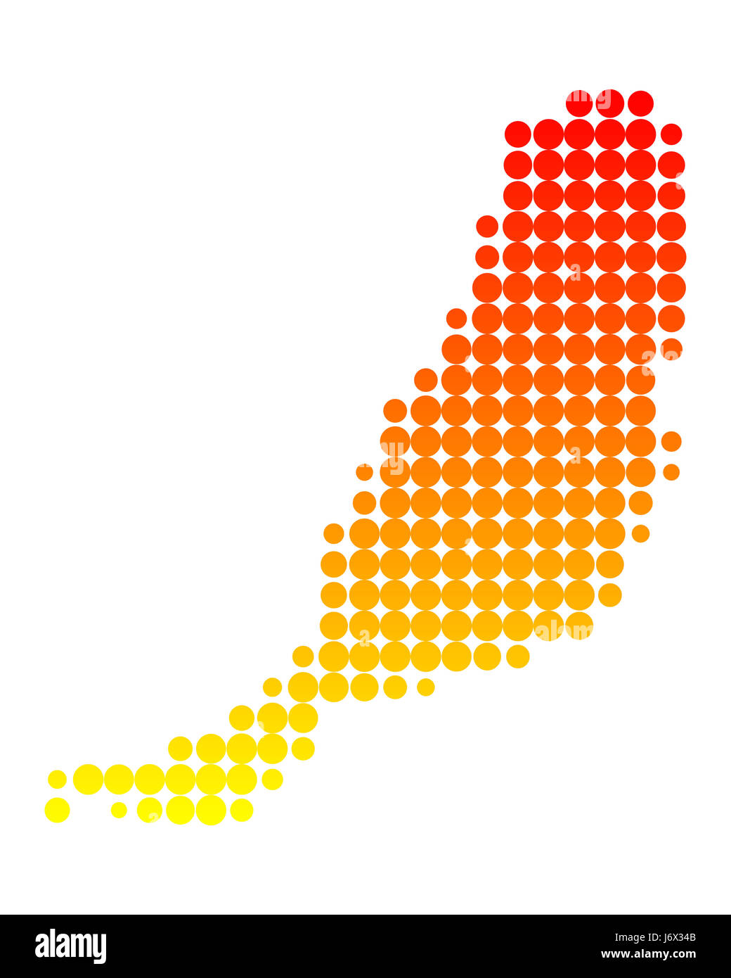 Mappa di Fuerteventura Foto Stock