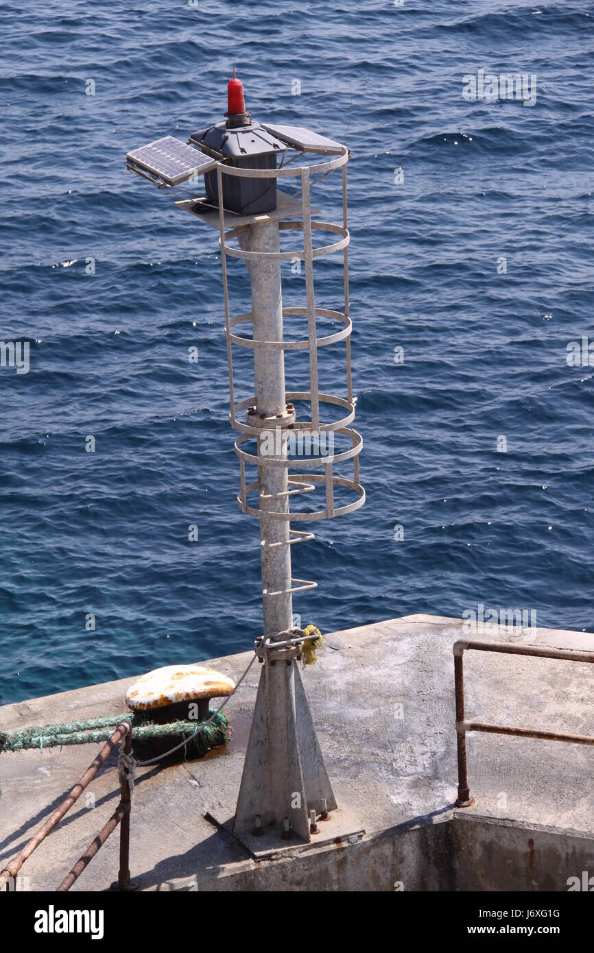 Comunicazione montante di bandiera radar radar di navigazione in barca a vela barca a vela barca a remi Foto Stock