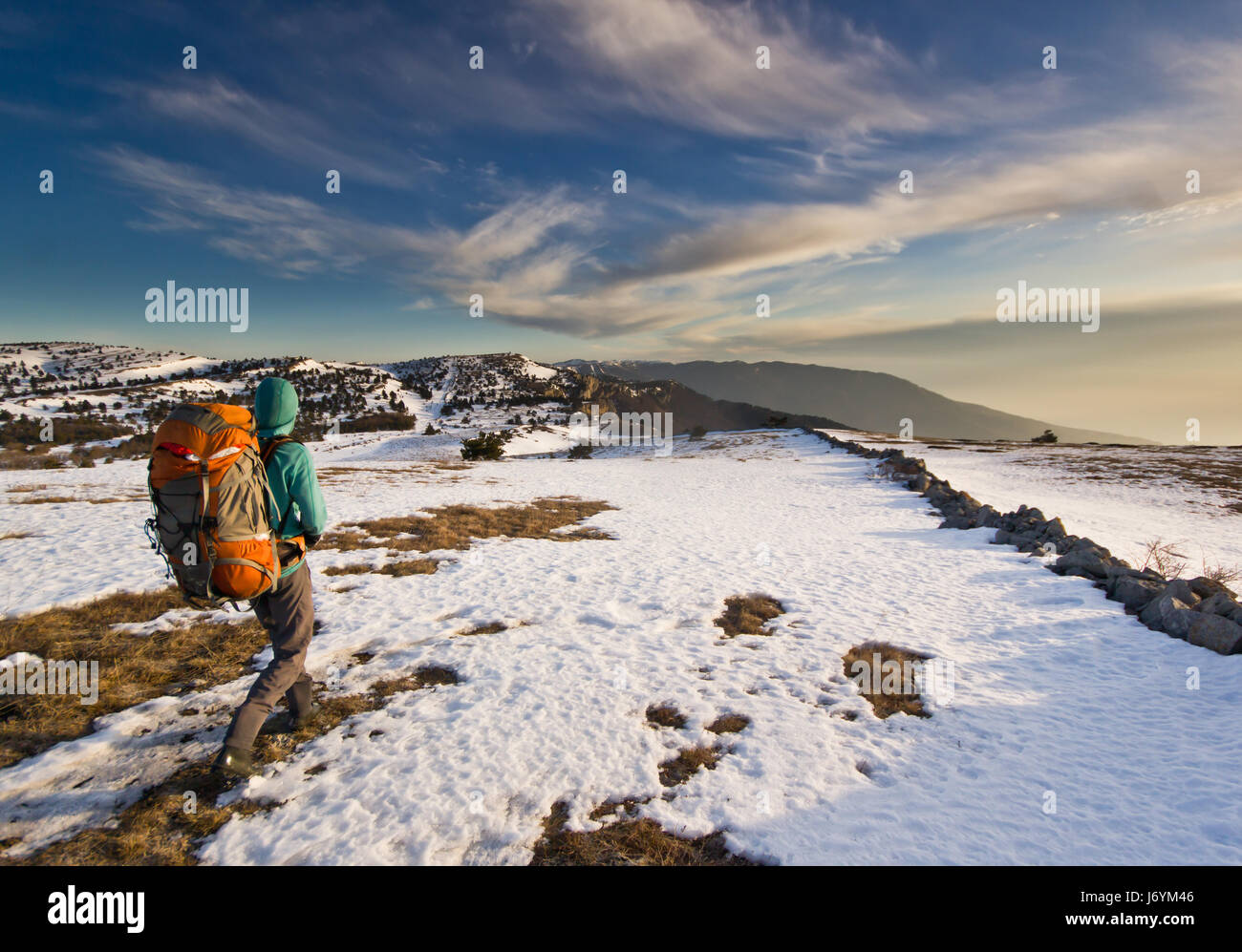 Escursioni in montagna Foto Stock