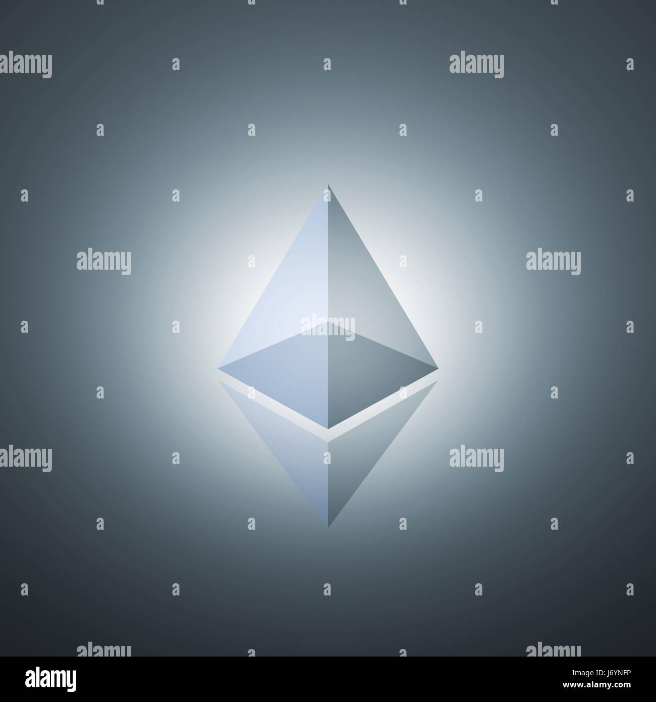 Ethereum crypto valuta 3d rendering immagine Foto Stock