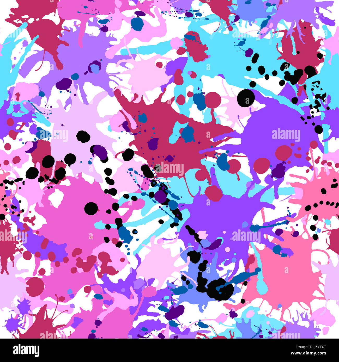 Il turchese purple rosa inchiostro artistico gli spruzzi di vernice modello senza giunture Foto Stock