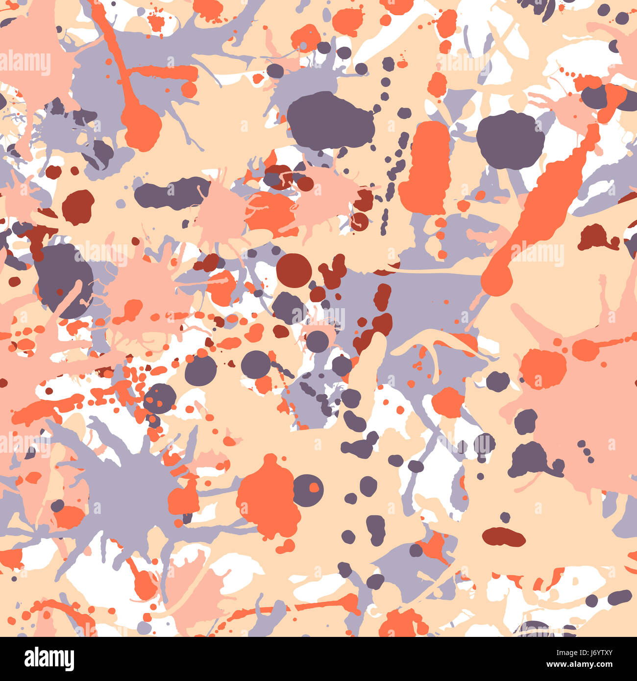 Arancione grigio beige inchiostro artistico gli spruzzi di vernice modello senza giunture Foto Stock