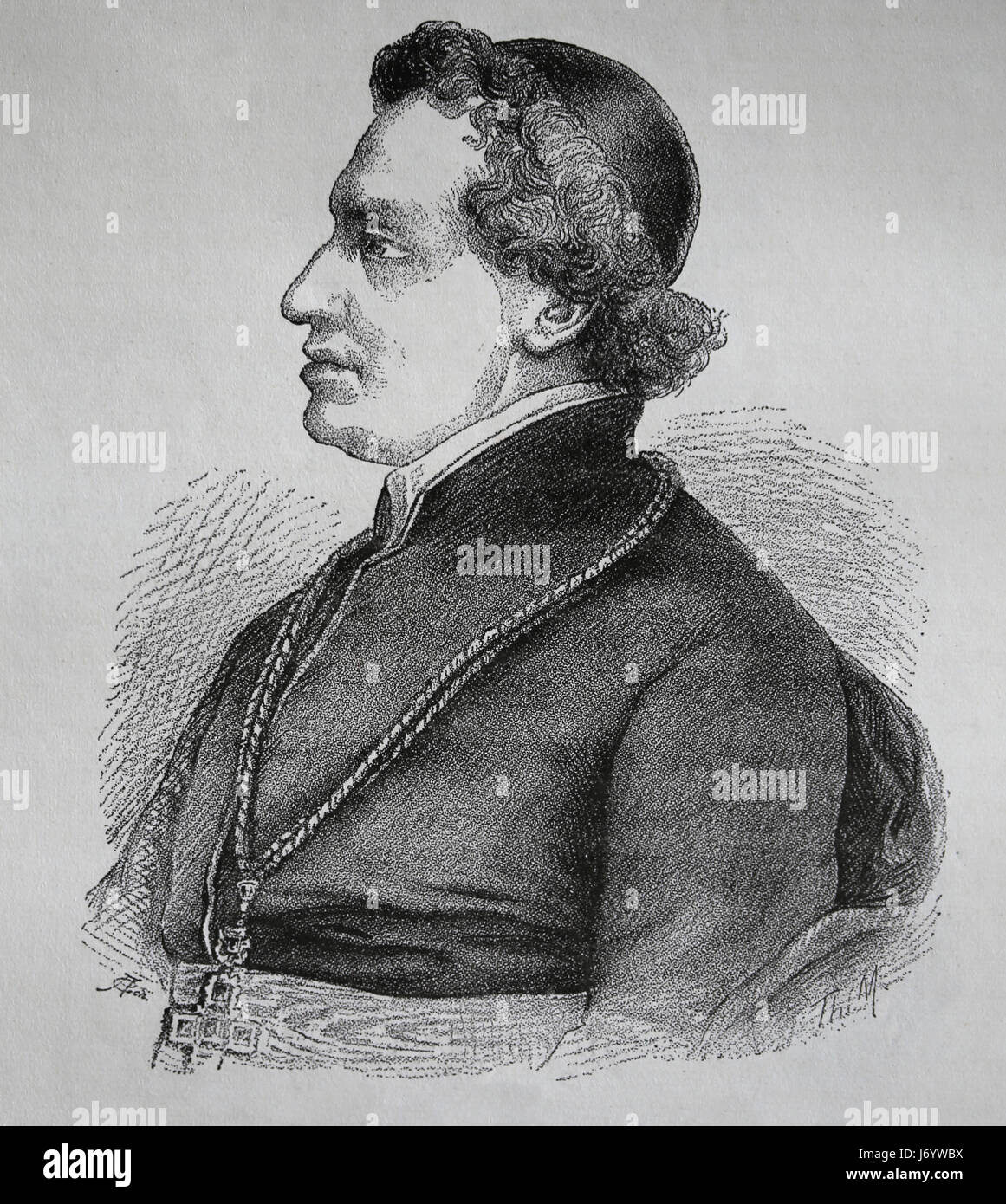 Giacomo Antonelli (1806-1876). Cardinale italiano. Il Cardinale Segretario di Stato 1848-1876. Incisione. Oltre il secolo, 1883. Foto Stock