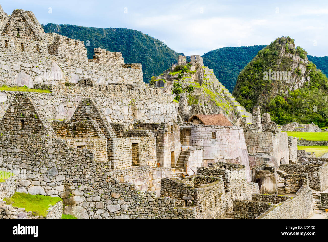 Machu Picchu, rovine Incas nelle Ande peruviane a Cuzco Perù Foto Stock