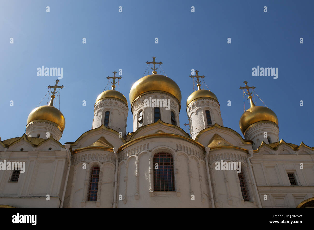 Cremlino di Mosca: Cattedrale dell'Annunciazione, una chiesa ortodossa russa dedicata all'Annunciazione della Theotokos nella piazza del Duomo Foto Stock