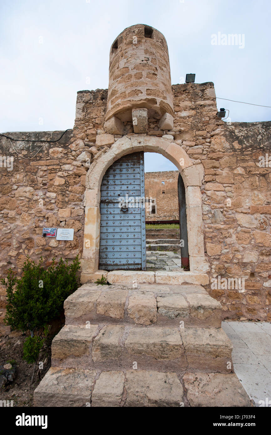 Fortezza Kazarma nella città di Sitia all'estremità nord-orientale di Creta isola , Grecia. Foto Stock