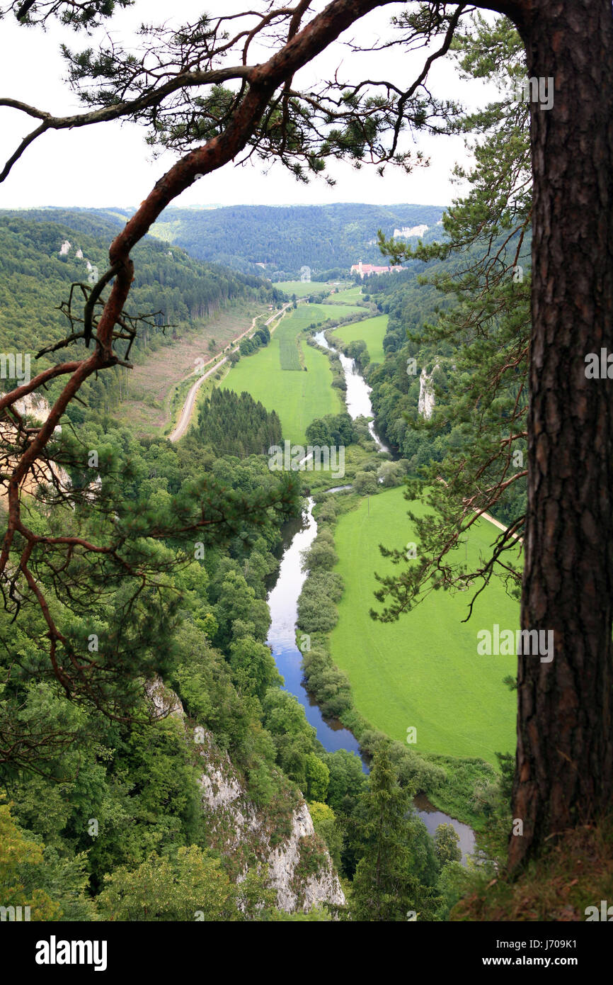 Danubio riserva naturale nella contea di Germania superiore repubblica federale tedesca scenario Foto Stock