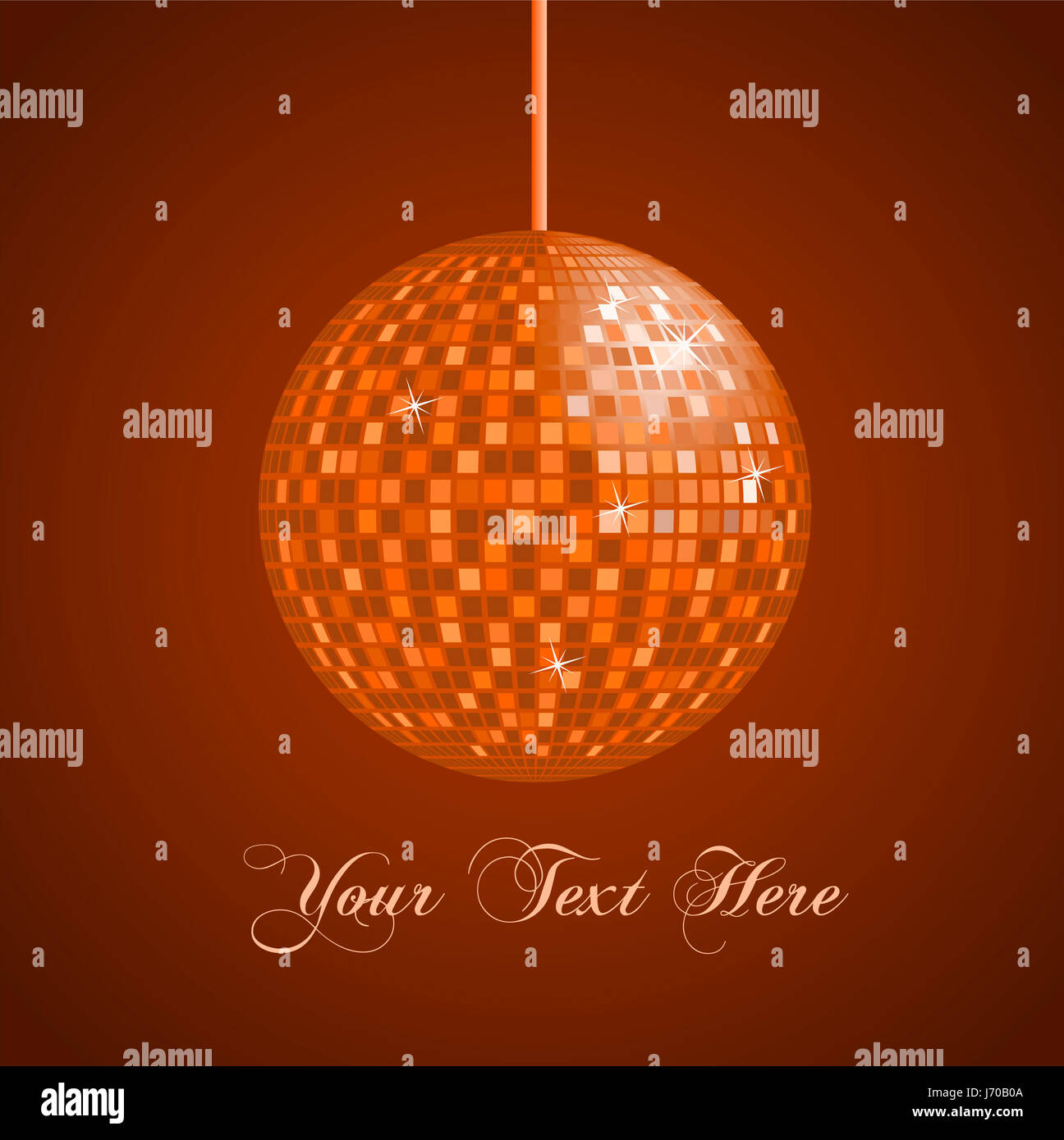 Discoteca cool associazione club dancing danza design a sfera arancione calice di vetro Foto Stock