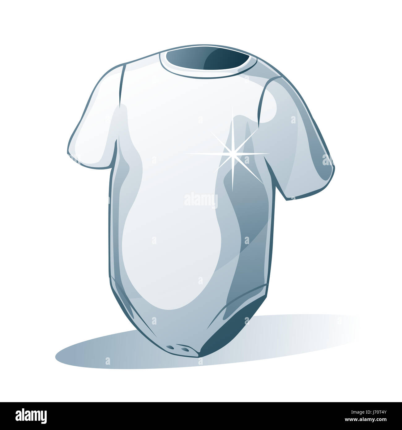 Oggetto illustrazione isolato abbigliamento abbigliamento t-shirt bambino oggetto isolato Foto Stock