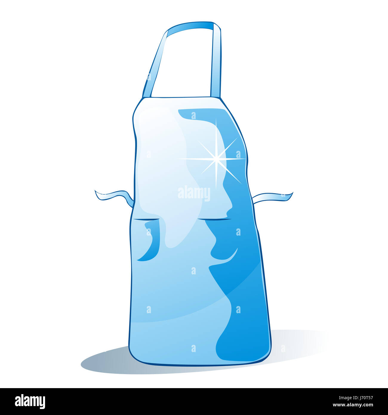 Illustrazione isolato grembiule grembiule vestire abbigliamento abbigliamento chef cibo aliment Foto Stock