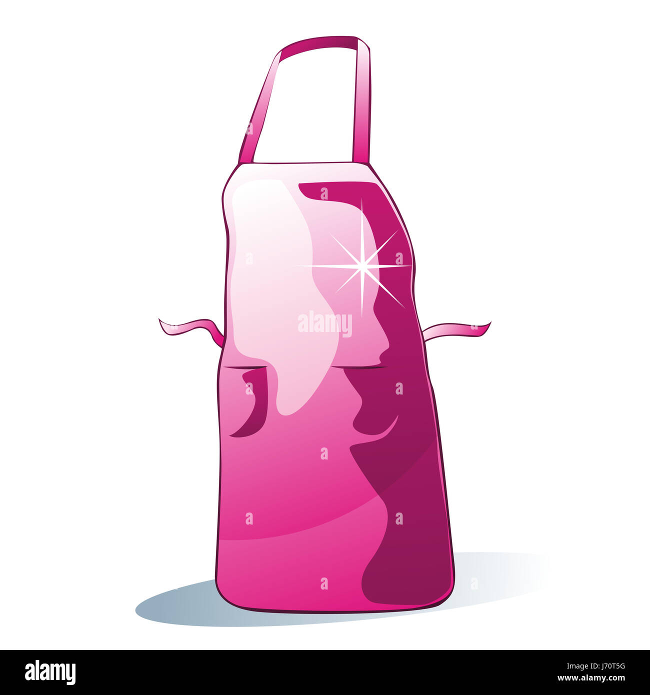 Illustrazione isolato grembiule grembiule vestire abbigliamento abbigliamento chef cibo aliment Foto Stock