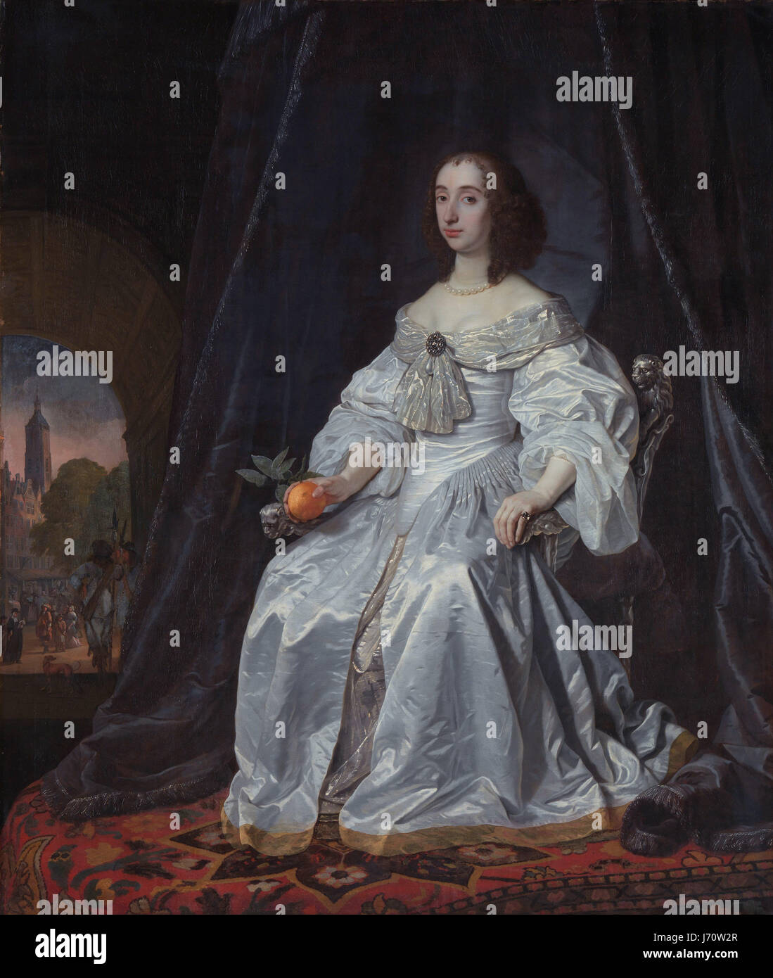 Bartholomeus van der helst Maria Stuart, Principessa di Orange, come la vedova di Guglielmo II Foto Stock