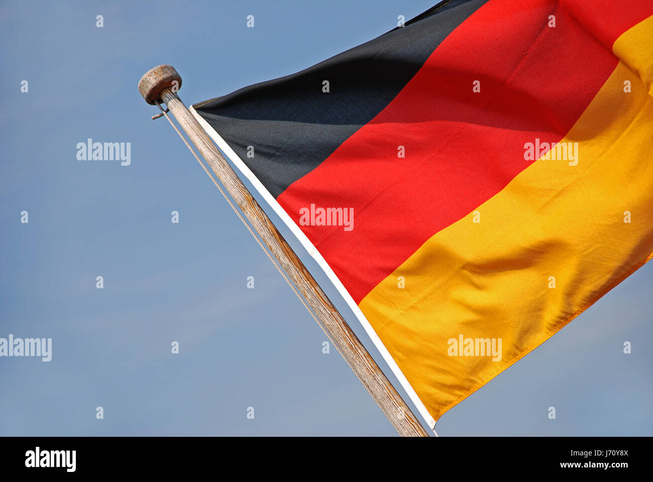 Bandiera della Germania bandiera Germania-vola a bandiera paranco Germania Repubblica federale tedesca Foto Stock