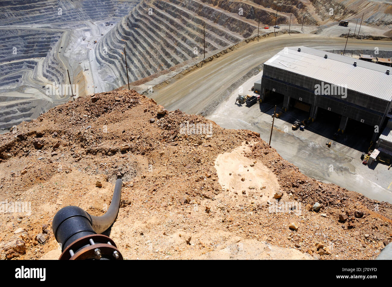 Rame argento attrezzature di scavo di minerali di miniera miniere d'oro salt city town hill Foto Stock