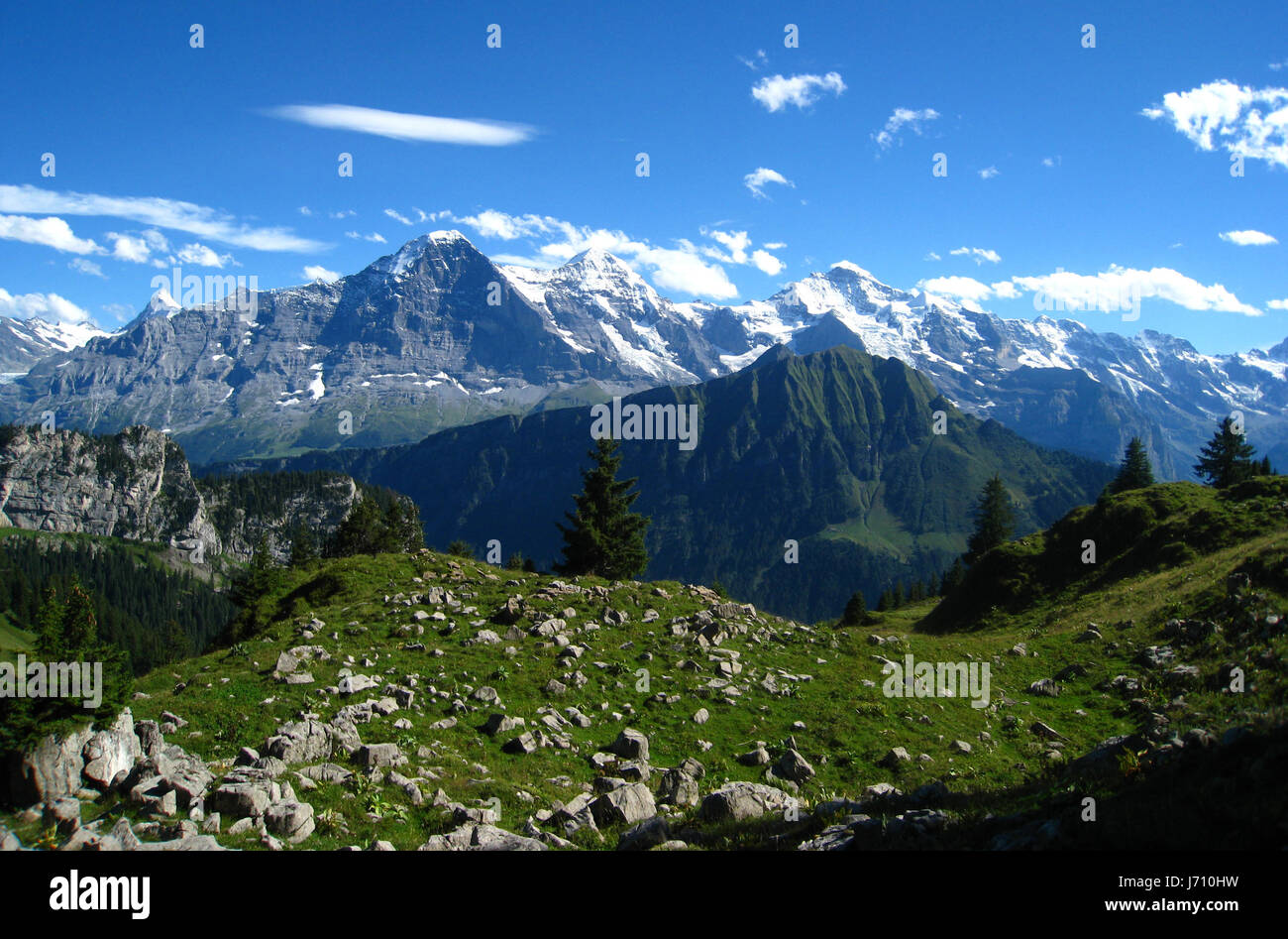 Montagne delle Alpi Monaco svizzera vergine conosce le montagne vacanza vacanze Foto Stock