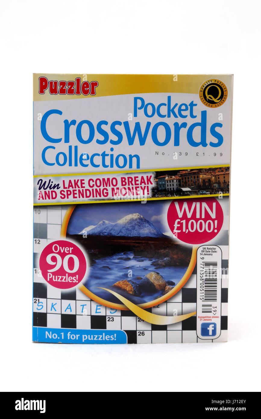 Puzzle cruciverba Pockert Libro di raccolta Foto Stock