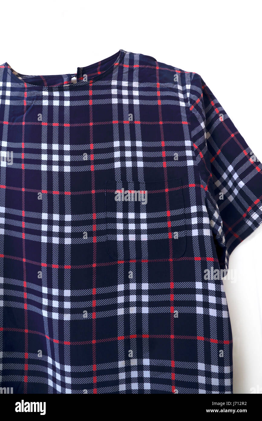Burberry's tartan blu T-Shirt Foto Stock
