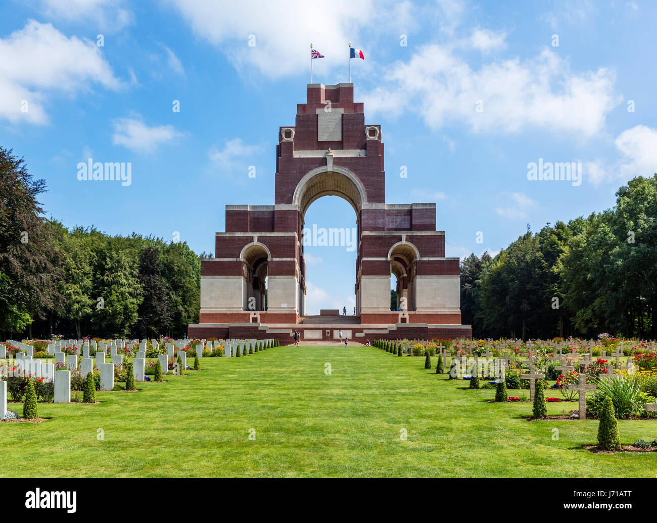 Il Thiepval Memoriale per la mancanza delle Somme, Thiepval, Francia Foto Stock