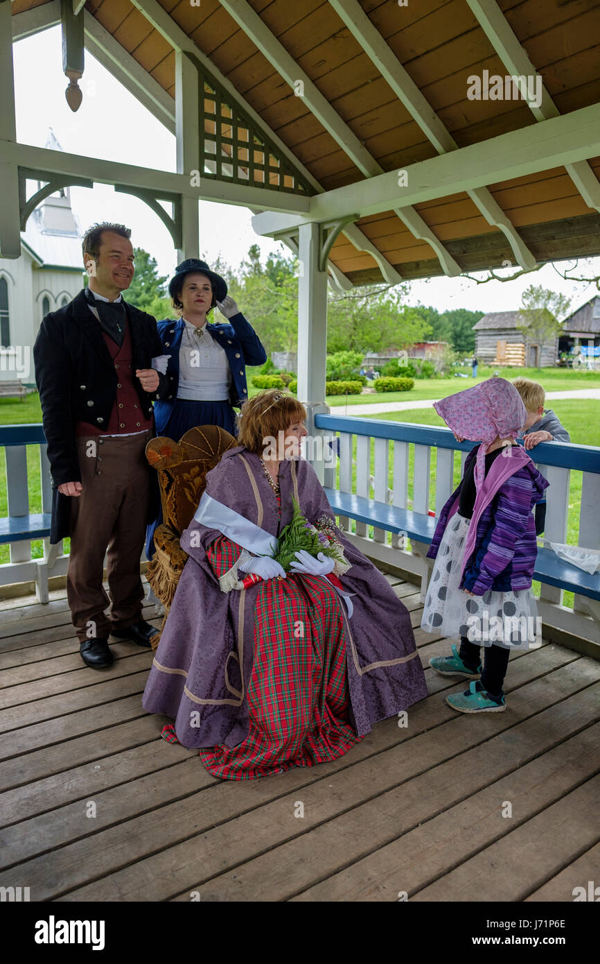 London, ontario, Canada. 22 maggio, 2017. victoria day, un federale pubblica canadese vacanza con le celebrazioni in onore della regina Victoria il compleanno, anche chiamato Festa della regina d'Inghilterra, a fawshawe villaggio di pionieri, London, ontario, Canada. Credito: rubens alarcon/alamy live news Foto Stock