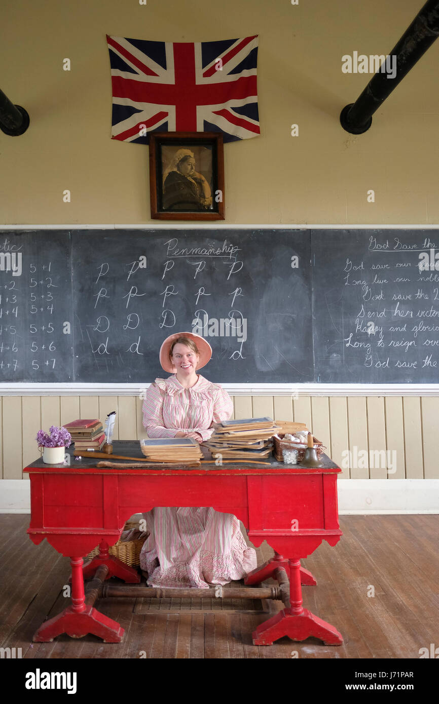 London, Ontario, Canada. 22 Maggio, 2017. Victoria Day, un federale pubblica canadese vacanza con le celebrazioni in onore della regina Victoria il compleanno, anche chiamato Festa della Regina d'Inghilterra, a Fawshawe villaggio di pionieri, London, Ontario, Canada. Credito: Rubens Alarcon/Alamy Live News Foto Stock