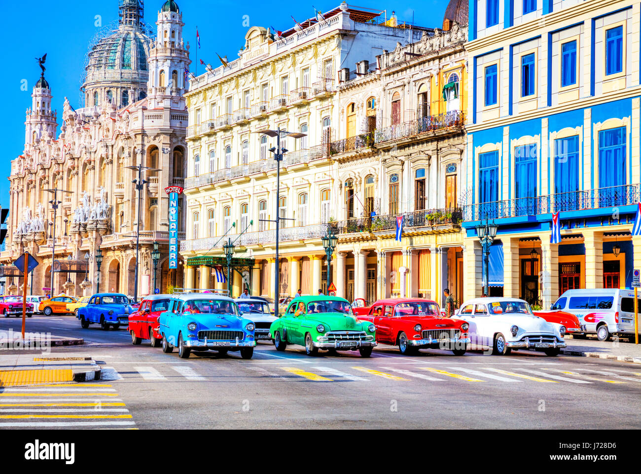 L'avana cuba auto, Havana cuba auto, auto Havana, Cuba havana auto, Havana, Cuba, vetture cubano, Avana Vecchia, Parque Central Havana, Cuba Foto Stock