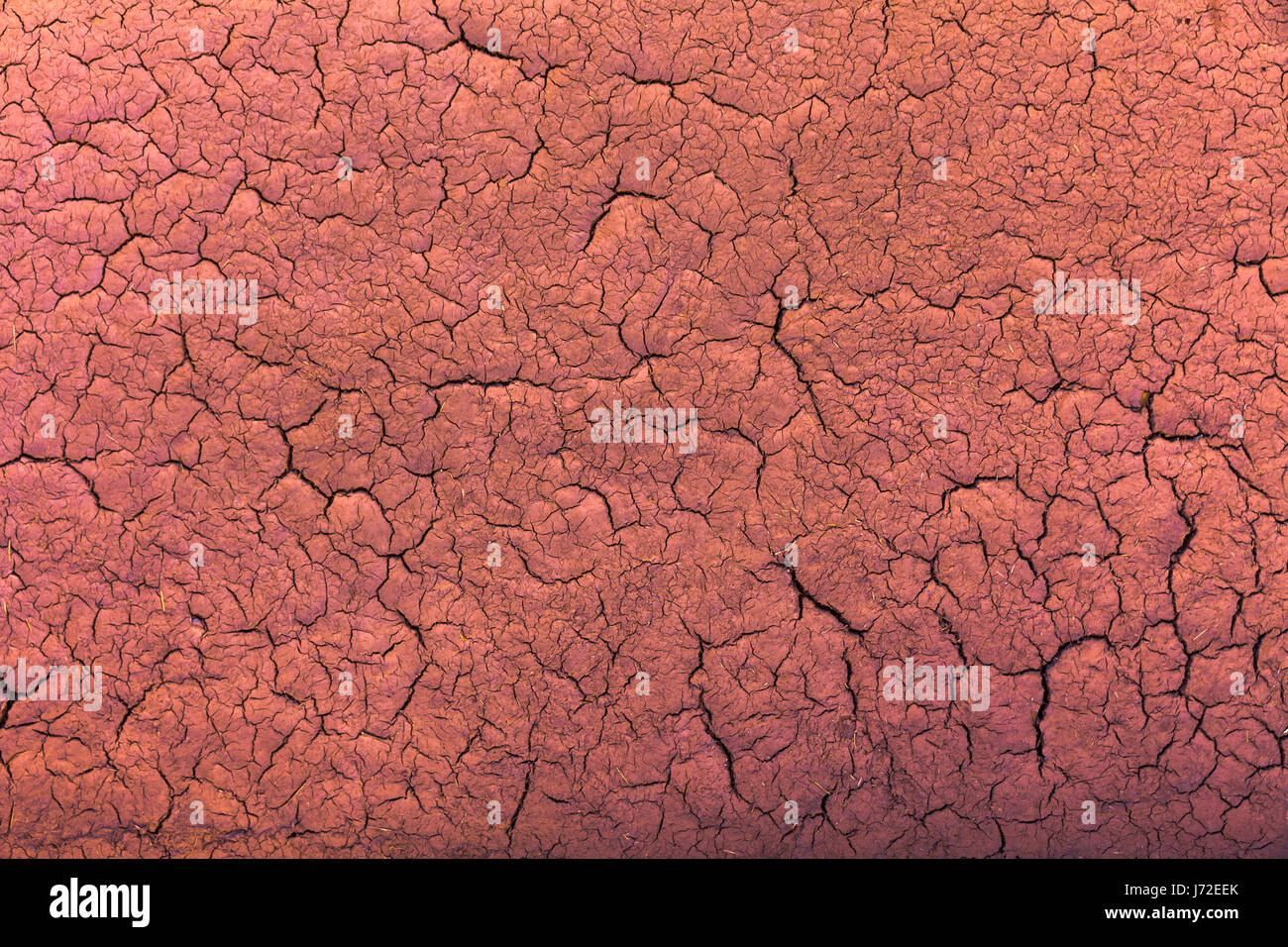 Incrinatura della parete di fango in Ksar di Ait-Ben-Haddou, Ouarzazate, Marocco Foto Stock