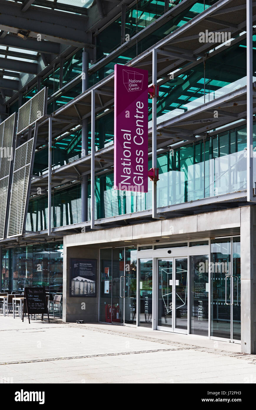 Ingresso al National Glass Centre a Sunderland, Regno Unito Foto Stock