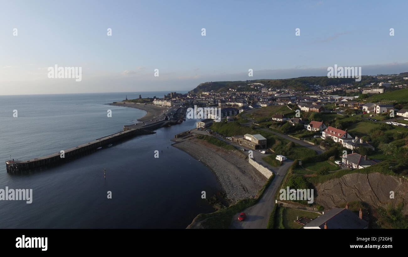 Aberystwyth Harbour Foto Stock
