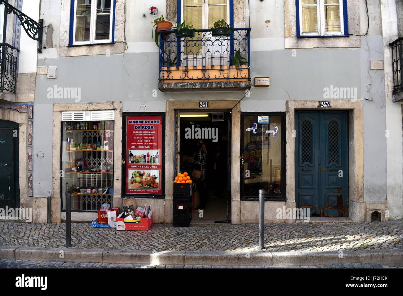Negozio di alimentari / shop, Lisbona, Portogallo Foto Stock