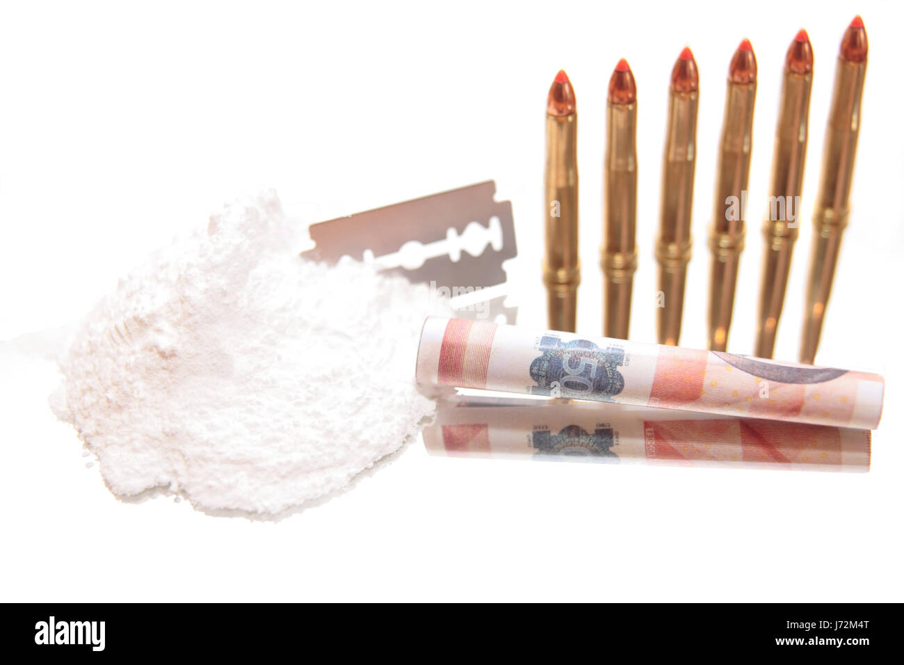 Neve coke materiale cocaina farmaco anestetico farmaco dipendenza lust dipendenza Foto Stock
