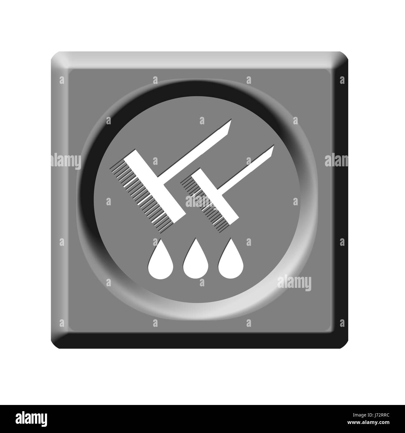 Purificare il lavaggio lavaggio pulire pulire acqua detergente di pulizia pulsante simbolico Foto Stock