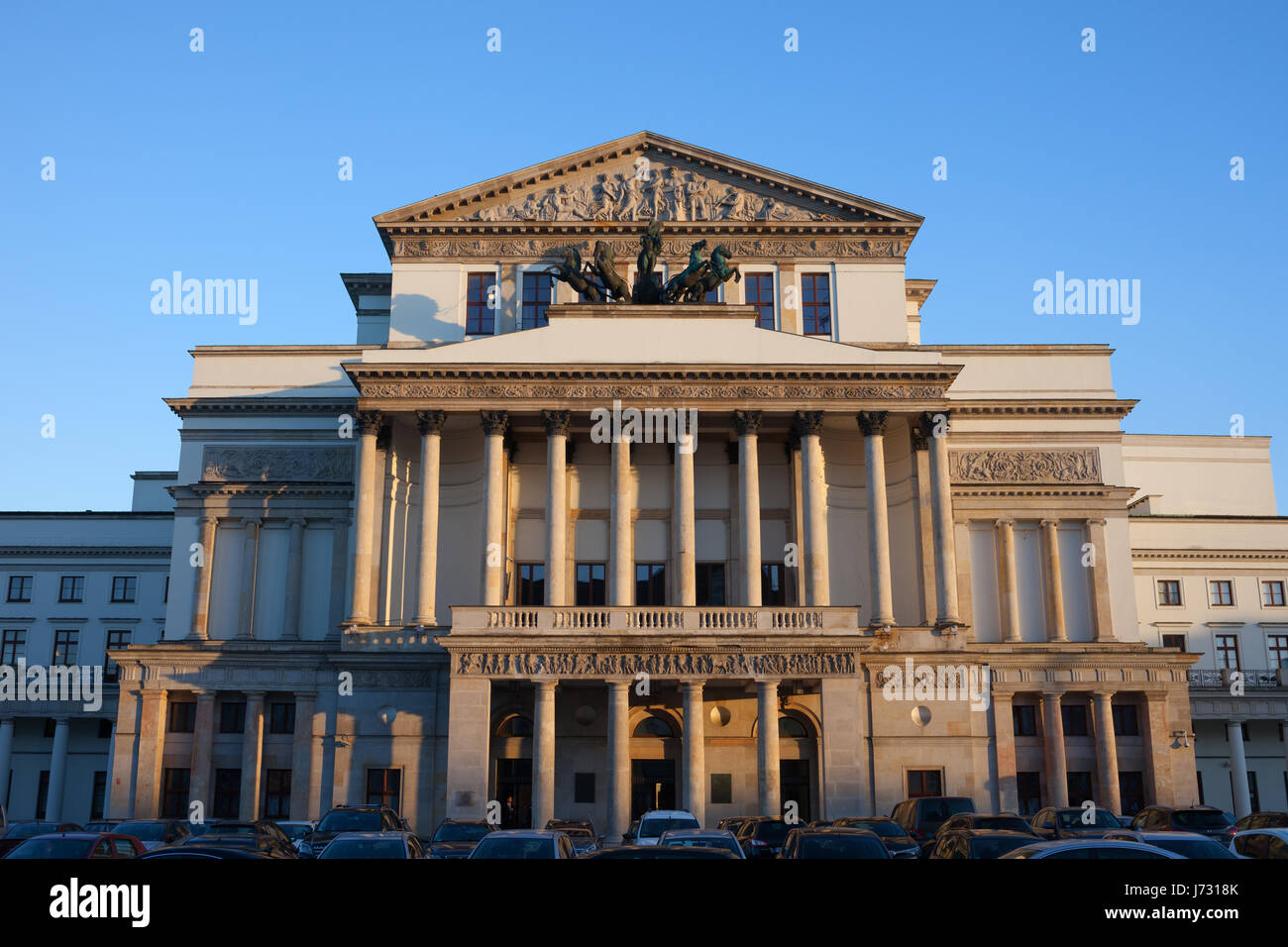Polonia - Varsavia, Grand Theatre e al Teatro Nazionale, punto di riferimento della città, classica architettura di stile Foto Stock