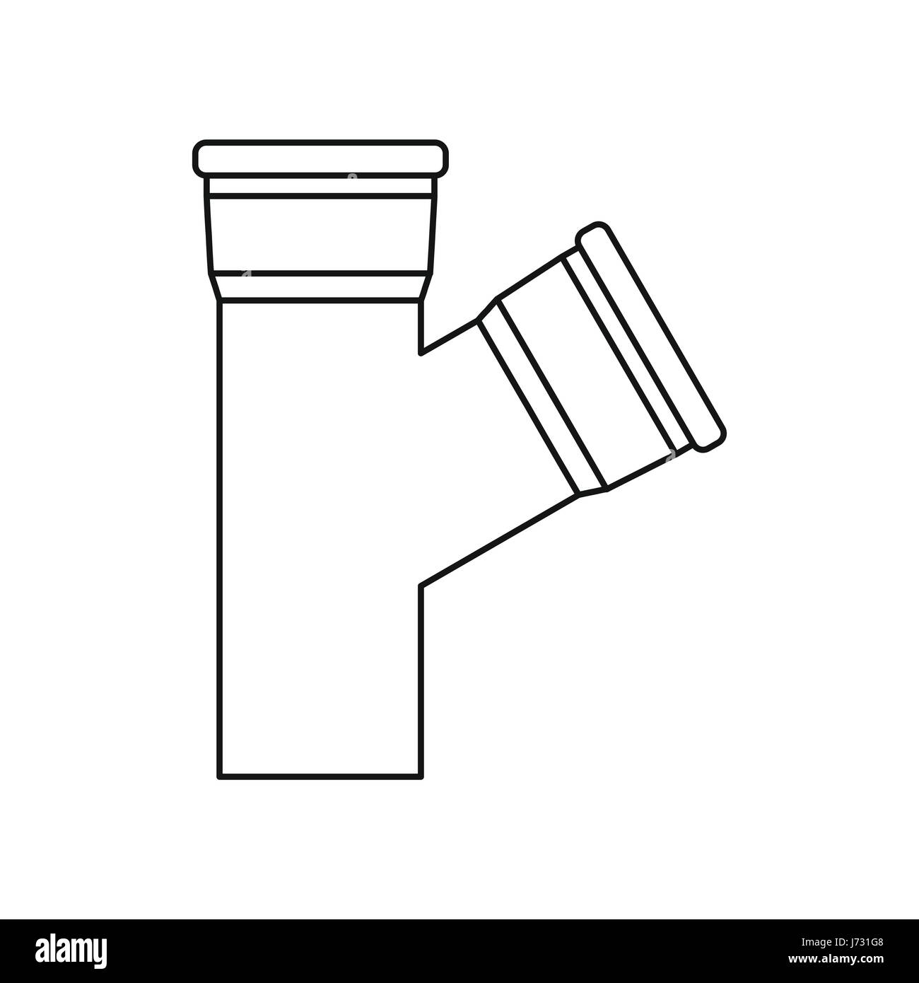 Tubi di acqua di icona di stile di contorno Illustrazione Vettoriale